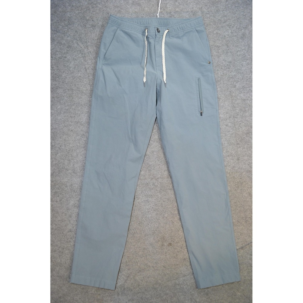 Vuori Barren Explorer Pants Mens S Blue Elastic Drawstring Zip Pocket V494 32x31